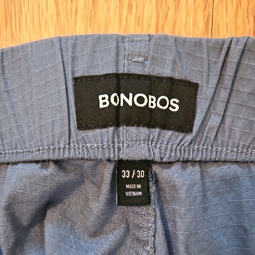 Bonobos Men's Blue Ripstop Fatigue Pants - Picture 2 of 5